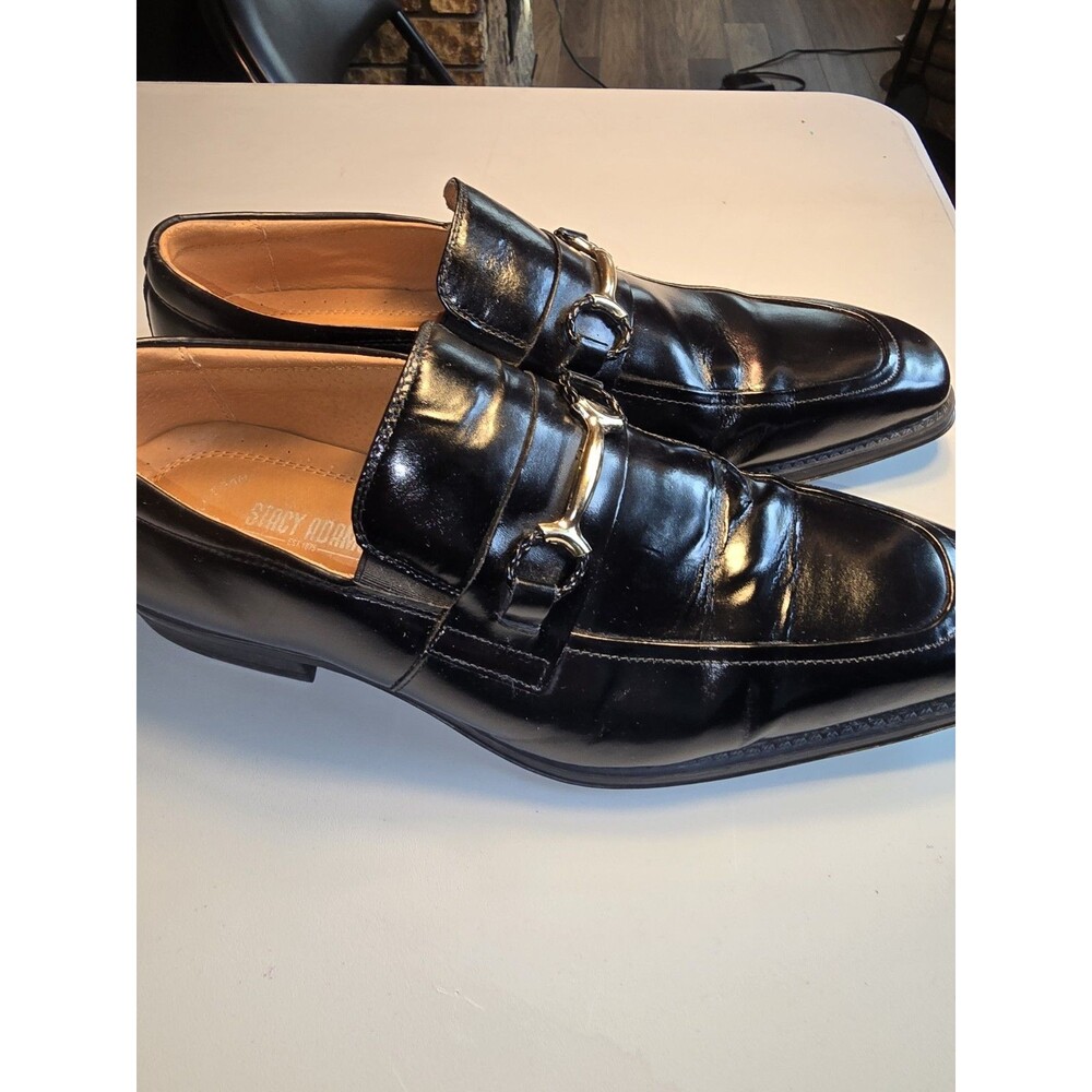 Stacy Adams Men's 10.5 Black Leather Dress Shoes